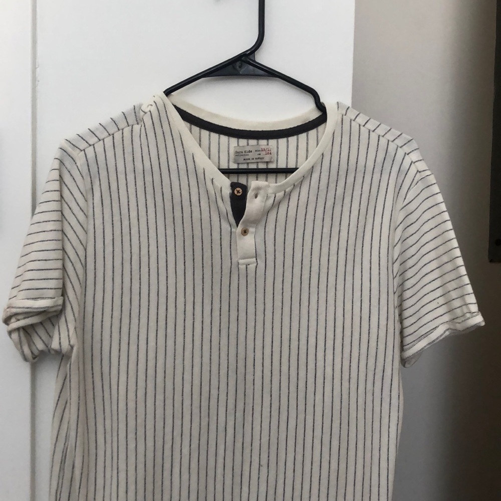 Zara Kids Henley, black and white